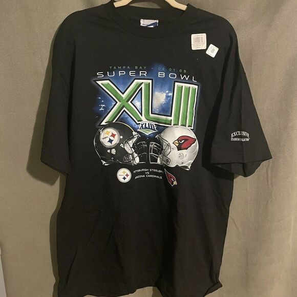 NFL Super Bowl XLIII Steelers Cardinals Men's Shirt Size L Exclusive Collection - Picture 1 of 7